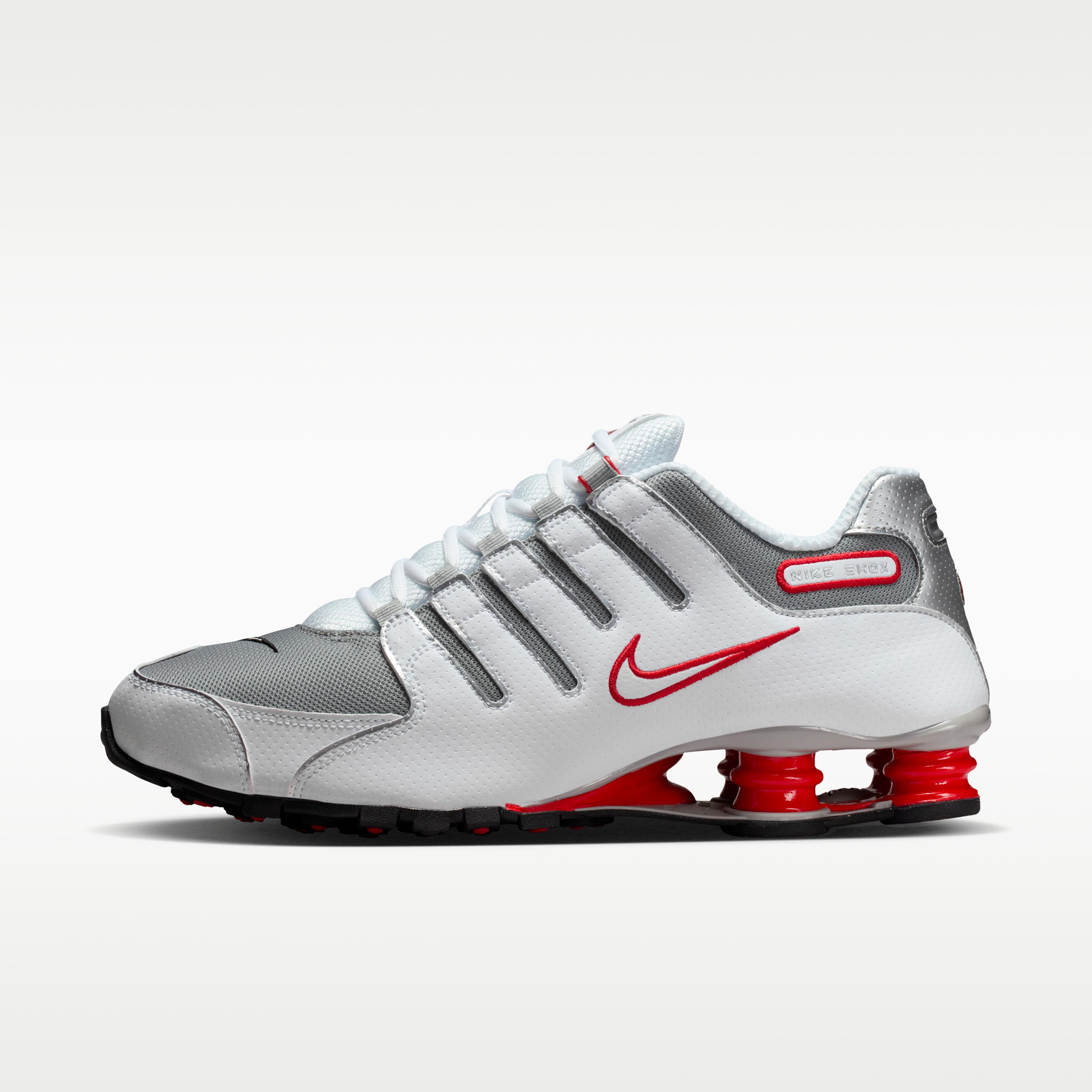 Nike Shox NZ White Red Metallic Silver 40.5
