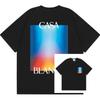 Grenzüberschreitend auf Lager exklusiv Casablanca Doppelgaze reine Baumwolle Unisex T-Shirt Hip-Hop lässig Kurzarm locker Rundhals
