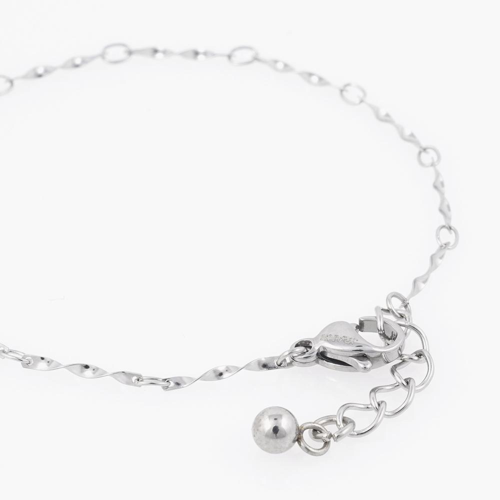 Jbans Classic Sweet Twist Slim Surgical Steel Chain Bracelet (C2401Ac1103_Sv)