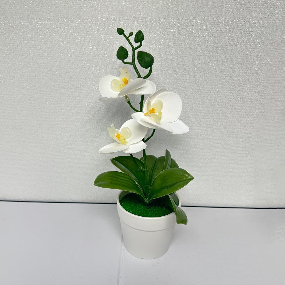 Creative 26cm Simulated Butterfly Orchid DIY Gifts Artificial Orchid Bonsai Faux Flowers for Outdoor Indoor Office