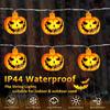 Halloween Decoration String Lights Battery Powered with Ghost Witch Cat Pumpkin Spider Web Skeleton Mummy Pirate Ghost Shape