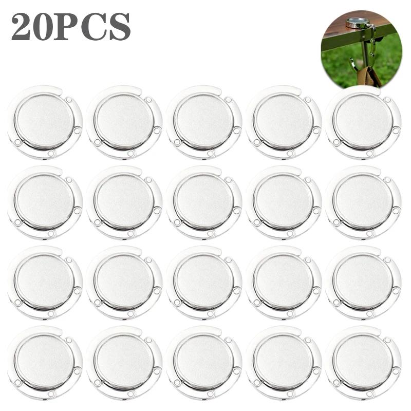 1-20PCS Handbag Hooks Folding Metal Table Bag Holders Portable Purse Hanger Unique Parts Accessories Multipurpose Non-Slip Hooks
