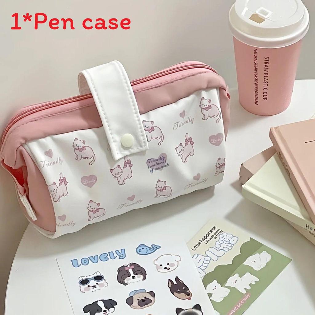 Trousse à Crayons pour Chien en Toile Grande Capacité pour Étudiants et Usage de Bureau