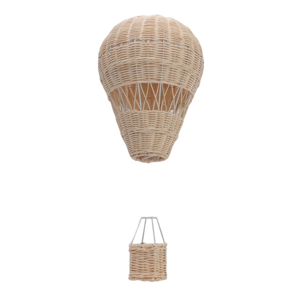 Woven Hot Air Balloon Handcrafted Exquisite Details Rattan Weaving Decoration for Kids Room Party Photo Prop