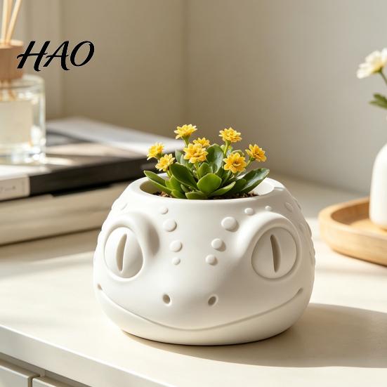 Lizard Planter Lizard-Shaped Planter, 3D Printed Cute Animal Flower Pot, Small Plant Decor Desk Container for Indoor Bookshelf, Desktop, Home Creative