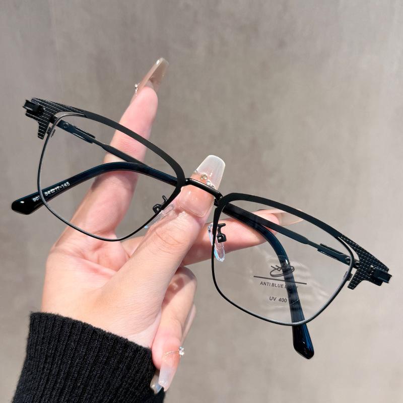New Half-frame Glasses Myopia Glasses Frame Can Be Matched With Degree And Anti-blue Light MH9078
