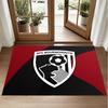 Bournemouth Football Design Crystal Velvet Rug Soft Decorative Mat for Bedroom Entrance