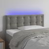 Vidaxl Bed Headboard with LED, Light Gray, 90X5X78/88 Cm, Velvet