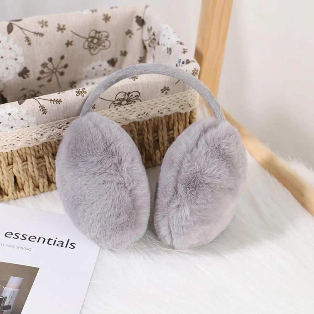 Winter Ohrenwärmer Flauschig Damen Herren Kunstfell Warme Ohrenschützer Mädchen Fuzzy Faltbar Kinder Kopfhörer Kaschmir Weich Wärmer Ohrklappe