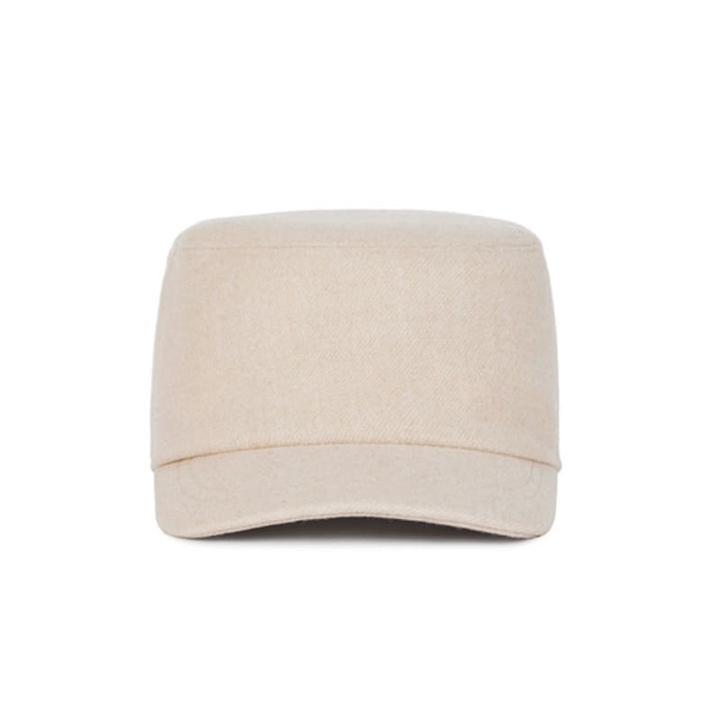 VARZAR VA Square Studded Wool Bellboy Cap Ivory