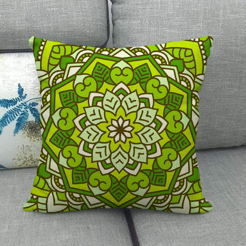 Nordic Bohemian Floral Pattern Digital Printing Short Plush Pillow Covers For Car Sofa Office Cushion Cover Home Goods