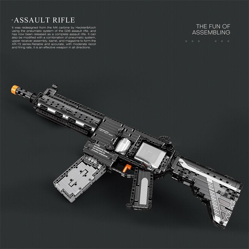Non-Toxic 1101Pcs M416 Rifle Building Block Model City Police Military Weapon Series Gun Puzzle Assembly Bricks Toys For Children Child Gift