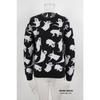 Women Pullover Halloween Sweaters Ghost Print Jumpers Long Sleeves O Neck Loose Slight Strech Casual Office Lady 2025 Autumn
