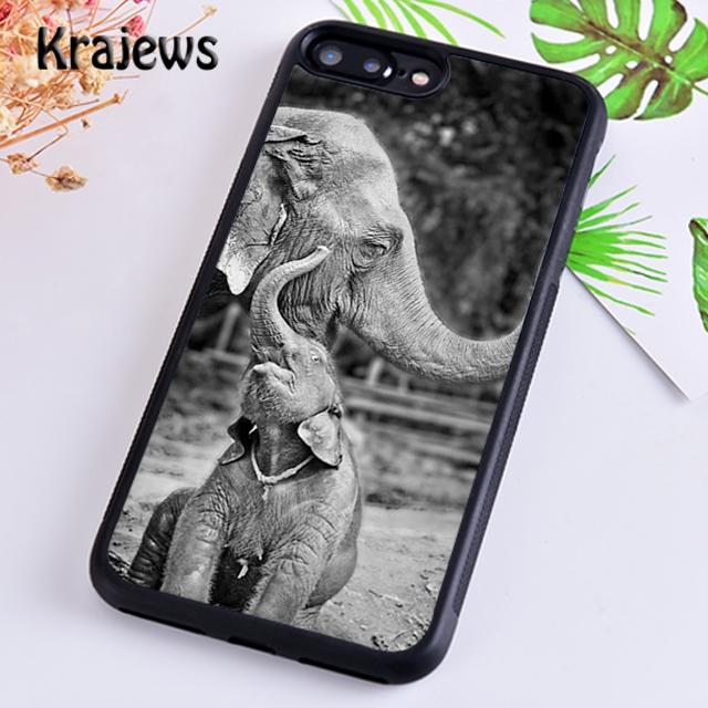 Krajews Baby Elephant Moon Soft Phone Case Cover For iPhone 14 5 6s 7 8 Plus XR XS 11 12 13 Pro Max Samsung Galaxy S21 S22ultra