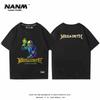 2024 MEGADETH Metal Band Short Sleeve T-shirt Men's and Women's New Summer Cotton Street Rock Trend Print Half Sleeve