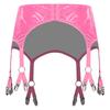 Womens Glossy PU Garter Belt Showing Butt Suspender Straps Metal Clips Extra Miniskirt Waist Belt