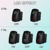 Waterproof LED Rocker Switch for Boat RV Truck | Green/Red Light 12V/24V ON-OFF/ON-OFF-ON for Exhaust Heat AC Lights