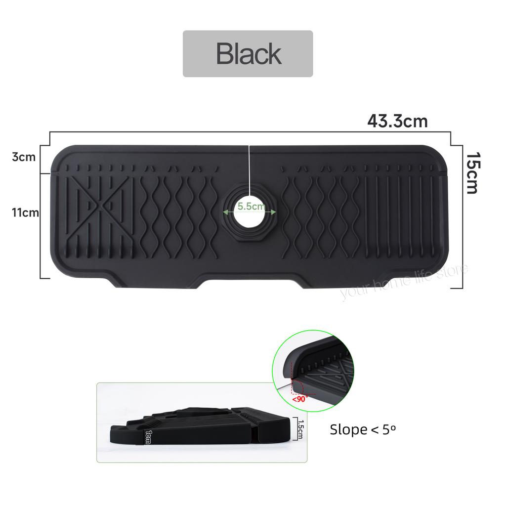 Kitchen Sink Splash Guard Faucet Mat Splash Catcher Multipurpose For Kitchen Dish Drying Mats