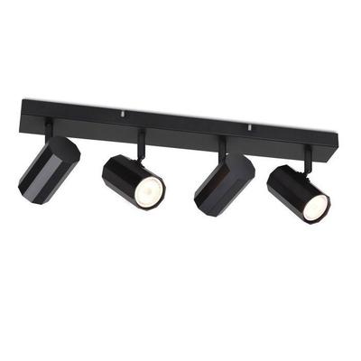 Ceiling Spotlights - NETTLIFE - 4-light Spotlights - Black - GU10 - 350° Rotatable