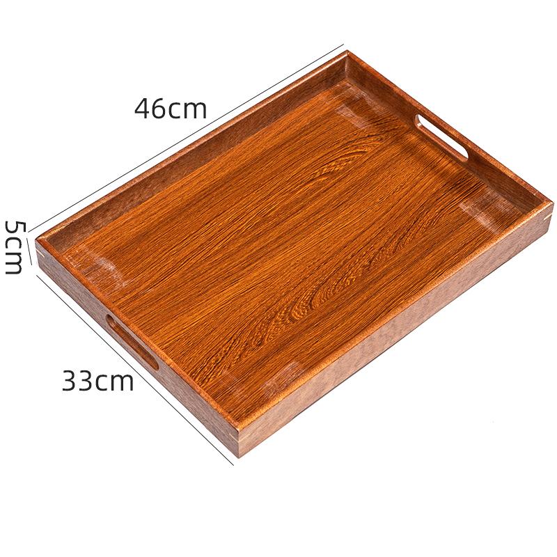 Rectangular Wooden Trays Ebony Tea Tray Fruit Snack Coffee Breakfast Serving Trays Food Plate Platter Kitchen Tableware