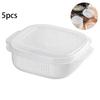 2/5Pcs Heated Microwave Rice Sub Packaging Fresh-Keeping Box Vegetable Fruit Separate Kitchen Storage Container