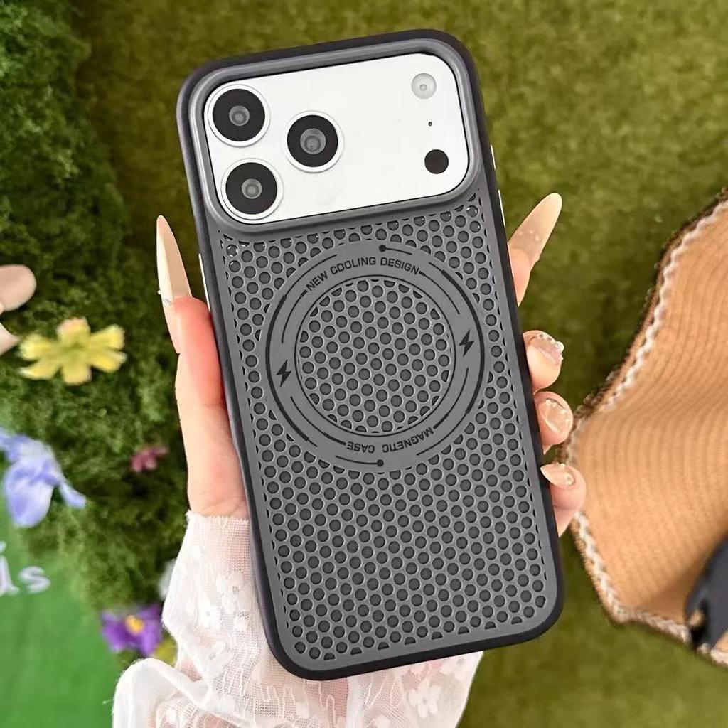 Applicable to iphone17promax magnetic mobile phone case Apple 16 ice heat dissipation 15 new 360 metal bracket