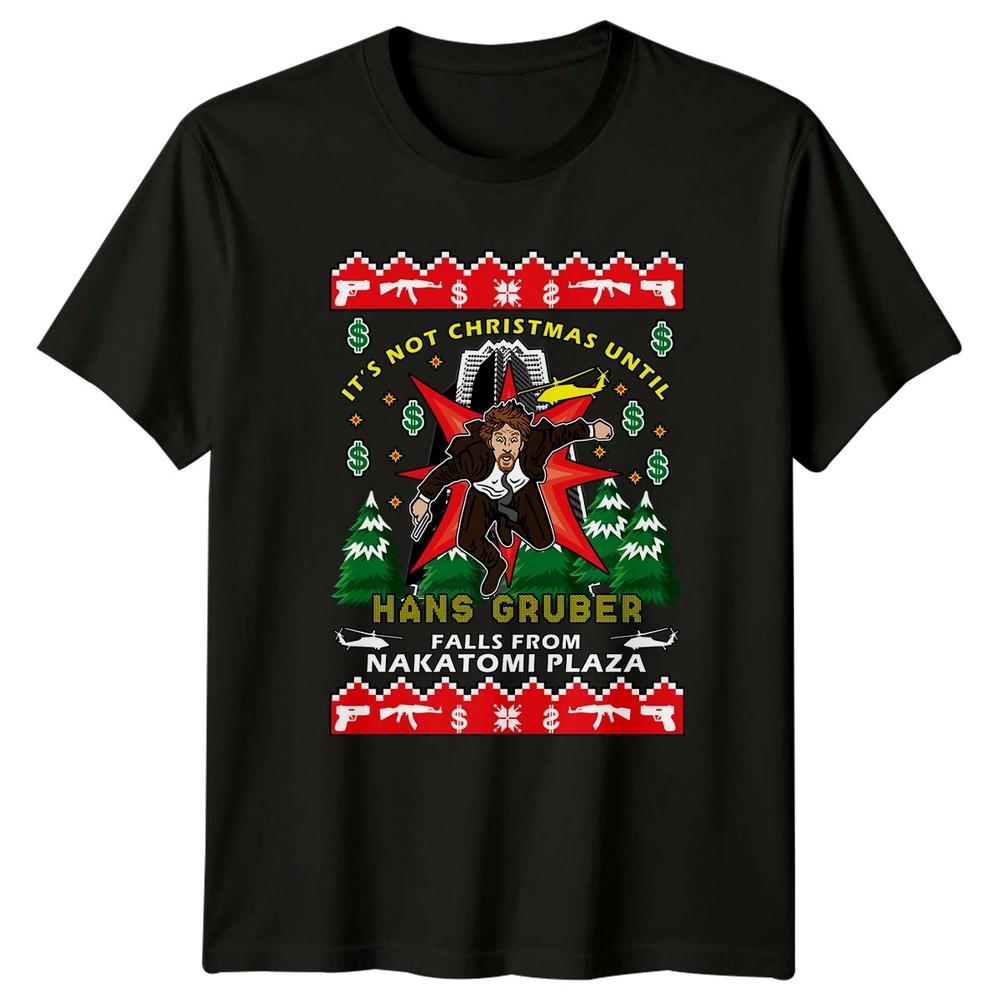 Die Hard Nakatomi Plaza Christmas TShirt Funny Action Movie Xmas Men Women Top Unisex T-Shirt XL
