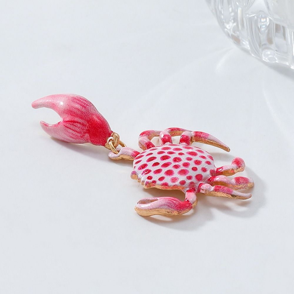 1 Pair Creative Crab Earrings Fashion Ear Jewelry Animal Earrings  Beach Vacation Accessory