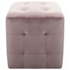 VidaXL 2 pcs Poufs Rose 30 x 30 x 30 cm Tissu velours