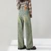 Women's High-Waisted Blue Retro Wide-Leg Jeans, Summer 2025 Collection, Slim Fit and Lightweight