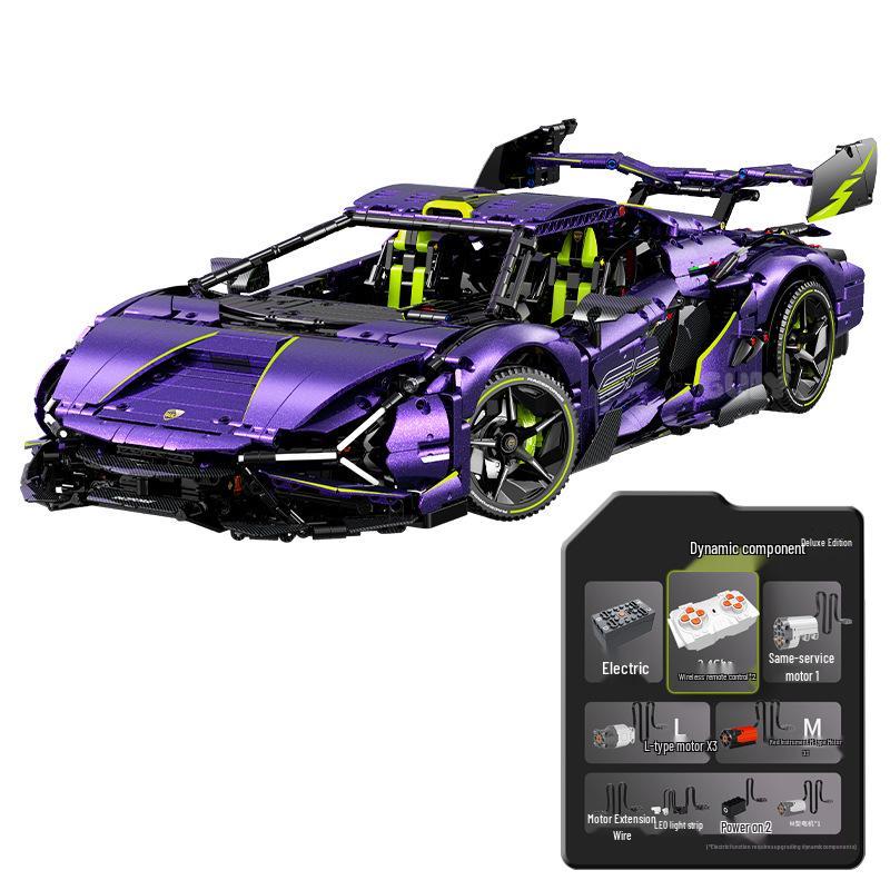 Guli 10635 Supercar Series 1:8 Remote Control Lambo Lightning Building Block Model