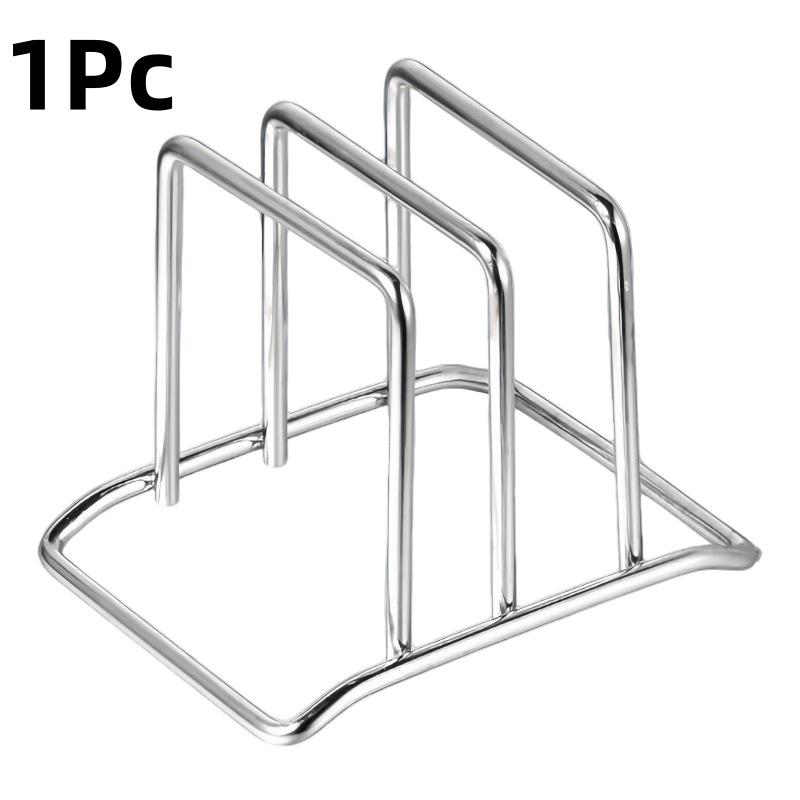

1/3/5Pcs Space-Saving Stainless Steel Pot Lid And Cutting Board Organizer Combo Heavy-Duty Countertop Rack Kitchen Organizer
