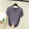 Round Neck Short Sleeved T-shirt For Women's Summer Thin Worn As A Base And Half Sleeved Top Inside