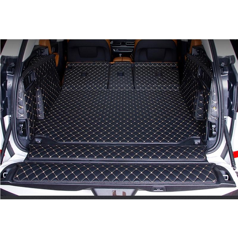 High Quality! Full Set Car Trunk Mats + Back Door Mat for BMW X5 G05  Waterproof Cargo Liner Mats Boot Carpets for X5