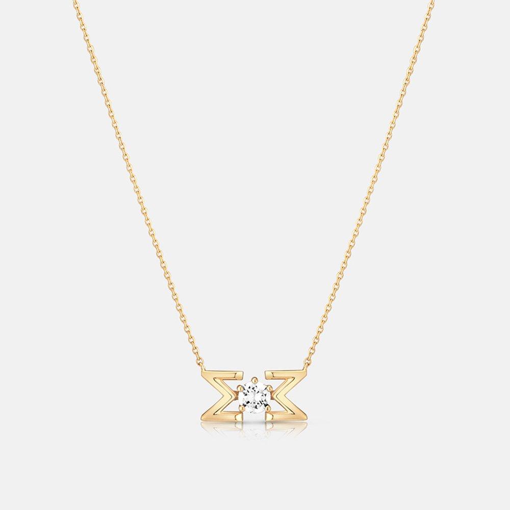 Arte Silver Yellow Necklace A213Sn1121Ypa 42Cm
