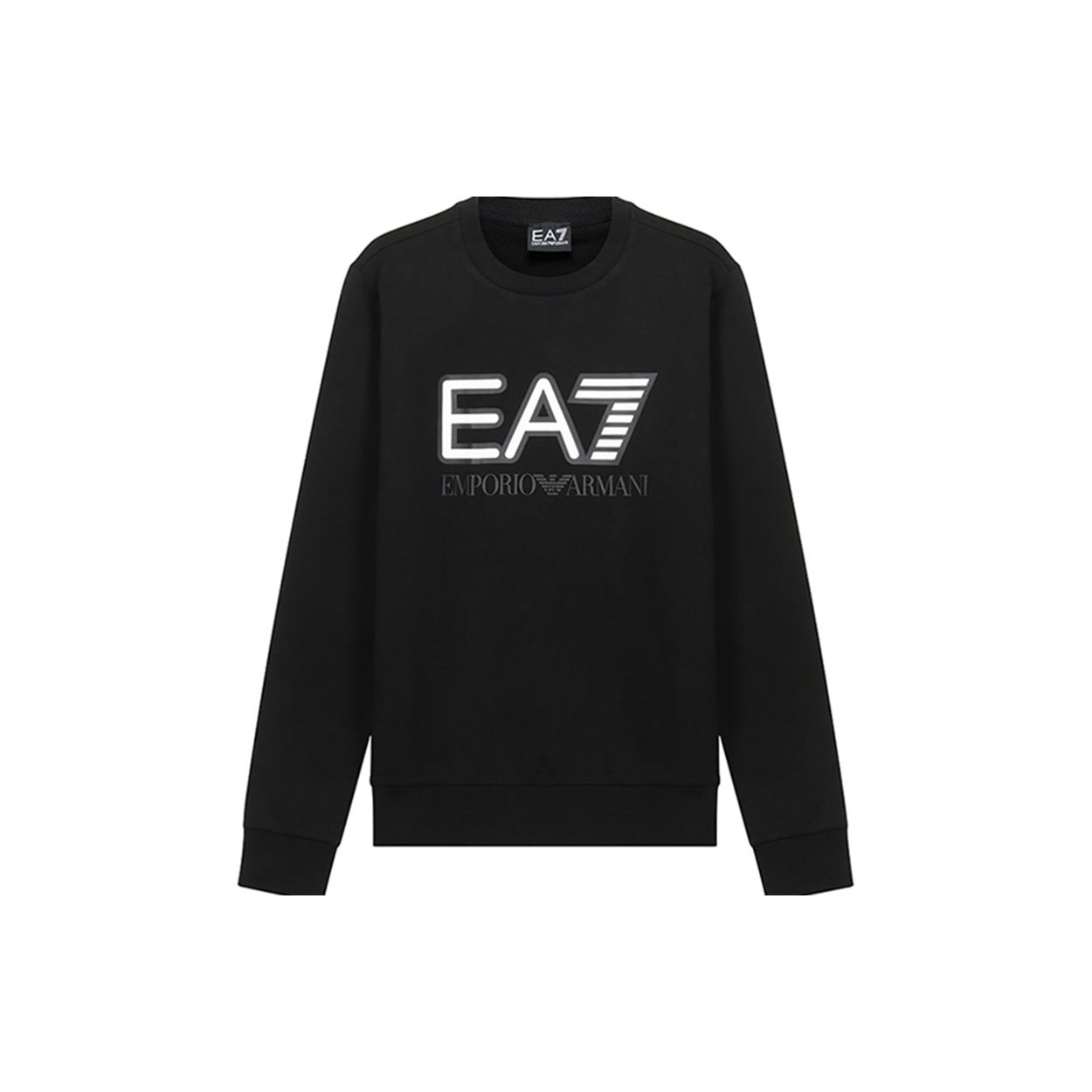 Emporio Armani Ea7 Letter Logo Printed Crew Neck Sweatshirt Men sweatshirt Black 6HPM60-PJ05Z-0200 M