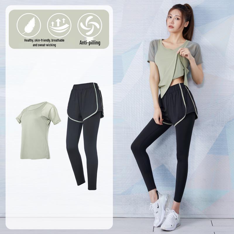 Plus Size Loose-Fit Yoga Set - Breathable, Quick-Dry Sportswear for Running and Fitness