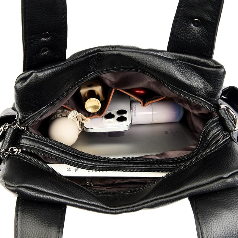 Elegant Leather Bag for Women High Quality Women's Bags Top Handle Sac Large Capacity Crossbody Shoulder Bag Handbags