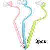 Bathroom Gadgets Toilet Brush Multi-Purposes Small Size Green+Pink+Blue User-Friendly Design 20*3CM Bathroom Home