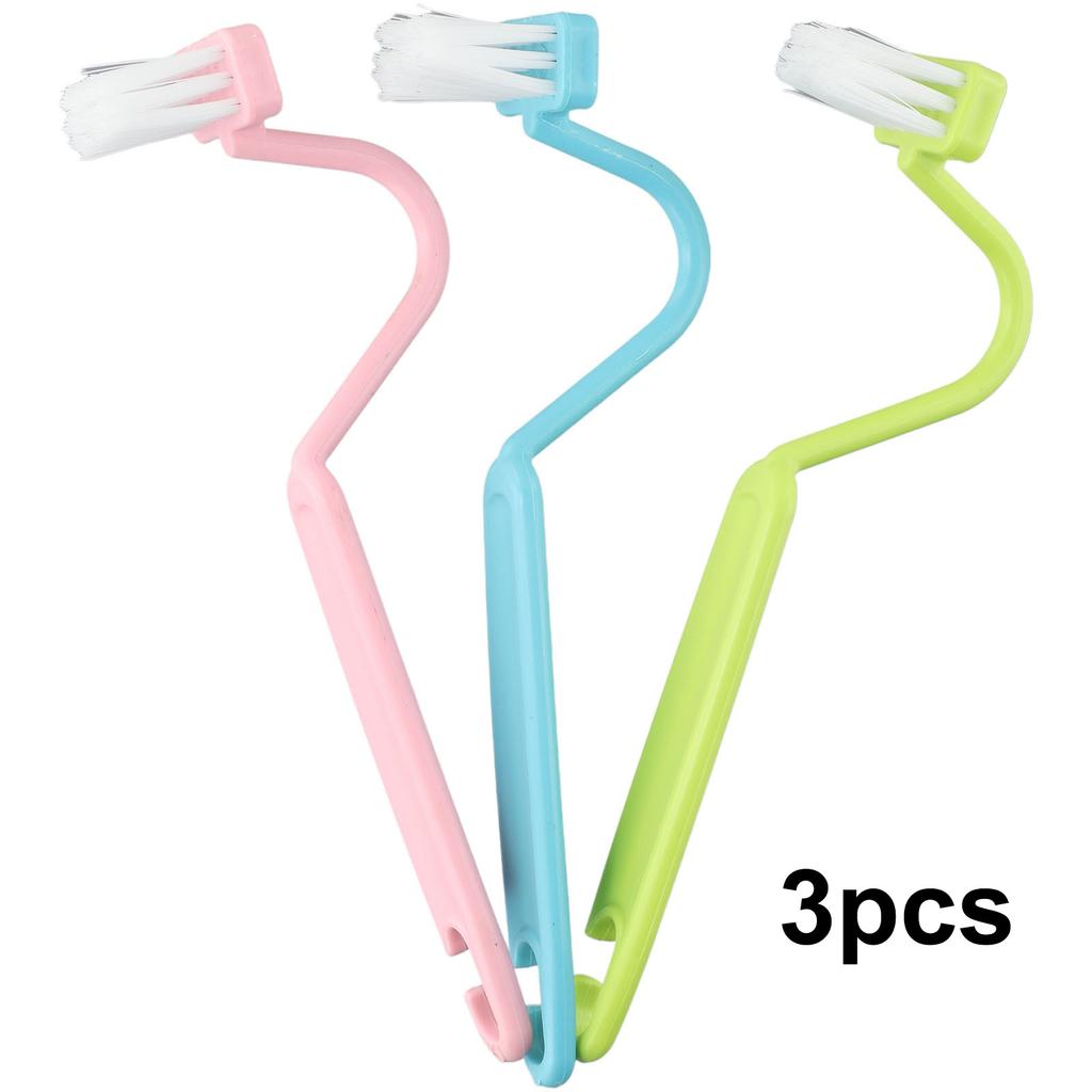 Bathroom Gadgets Toilet Brush Multi-Purposes Small Size Green+Pink+Blue User-Friendly Design 20*3CM Bathroom Home