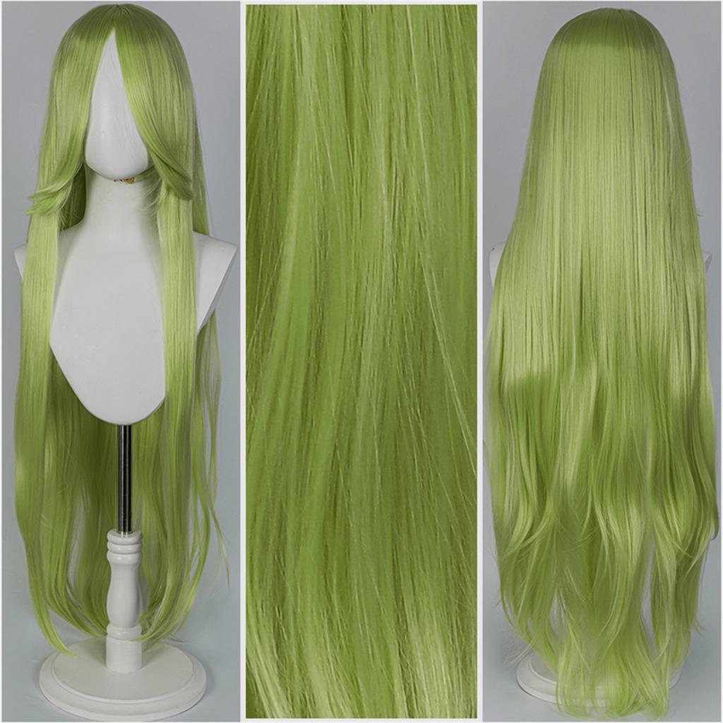 Parrucca Cosplay Lunga Dritta 100CM Multicolore Rosa Biondo Nero Parrucca Costume Anime Parrucca Cos Sintetica Universale Parrucca per Uso Quotidiano Feste