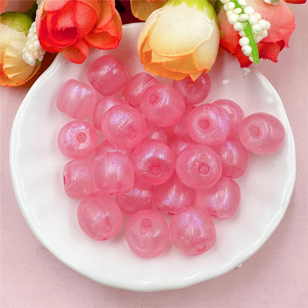 Creative 100PCS Acrylic 8Colors Loose Beads Fashion DIY Earrings Jewelry Accessories Jewelry Making Bracelets 9.7*10.8mm Necklace