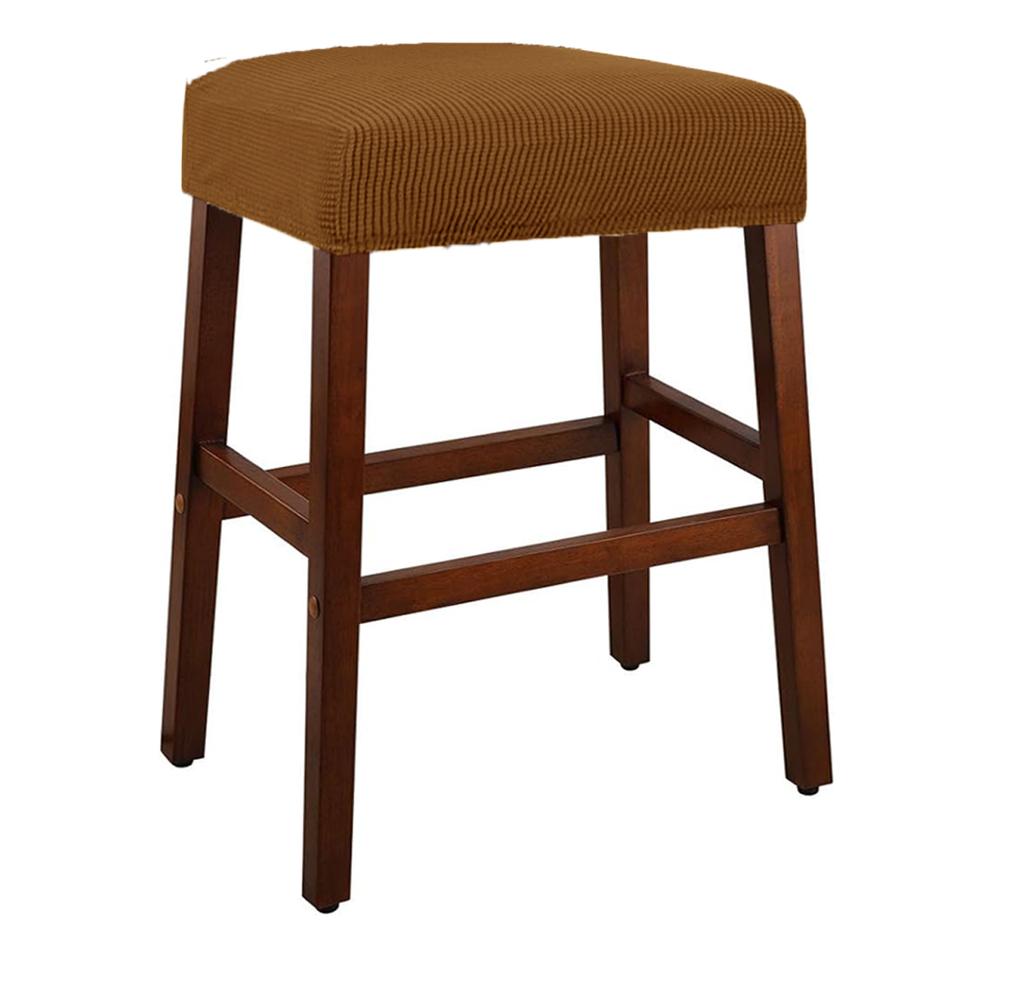 Elastic Rectangle Bar Stool Covers Vanity Stool Cover Jacquard Chair Seat Slipcover Counter Stool Covers Saddle Seat Cover