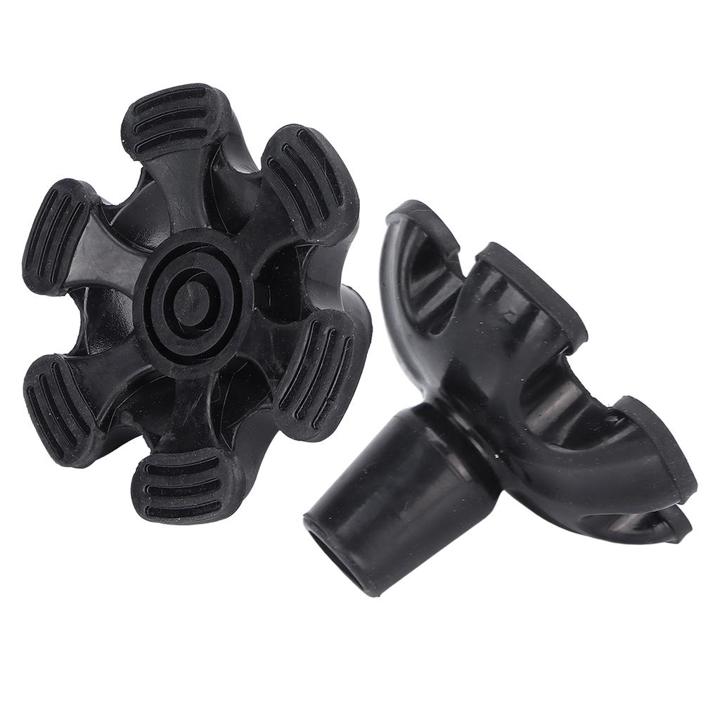 Walking Cane Tip Silicone 6 Pillar Design Strong Stability Prevent Slipping 22mm Walking Sticks Foot Pad