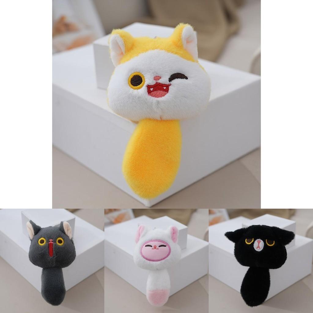 Adorable Plush Cat Keychain Soft Stuffed Animal Toy Cute Cartoon Bag Charm