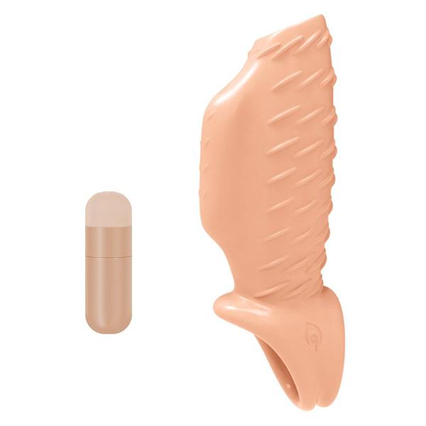 Cock Sleeve Penis Vibrerende Ring Myk TPE Enlargement Extender Mannlig Forsinkelse Ejakulasjon Kyskhet Innretning Sexleketøy For Menn Par
