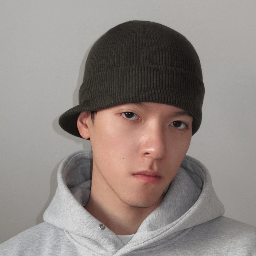 Earflap Short Brim Beanie Cap Thicken Add Plush Lined Hat Fashion Warm Knitted Peaked Cap Winter