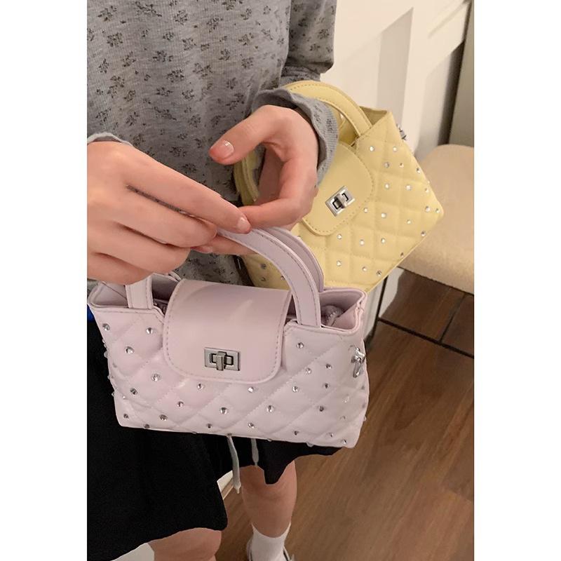 Summer portable small bag women's 2025 new trendy fashion small fragrant style diamond bag versatile shoulder bag messenger bag