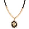 Popular, Relief Lion Head Necklace Niche Versatile Pendant Necklace