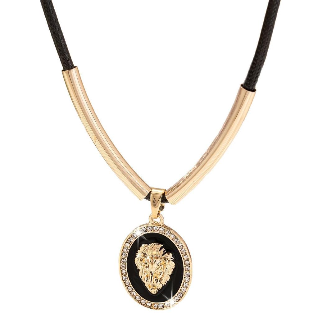 Popular, Relief Lion Head Necklace Niche Versatile Pendant Necklace